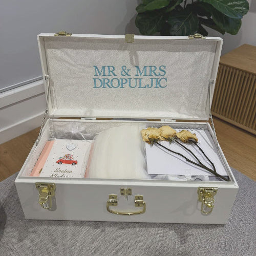 White trunk with &