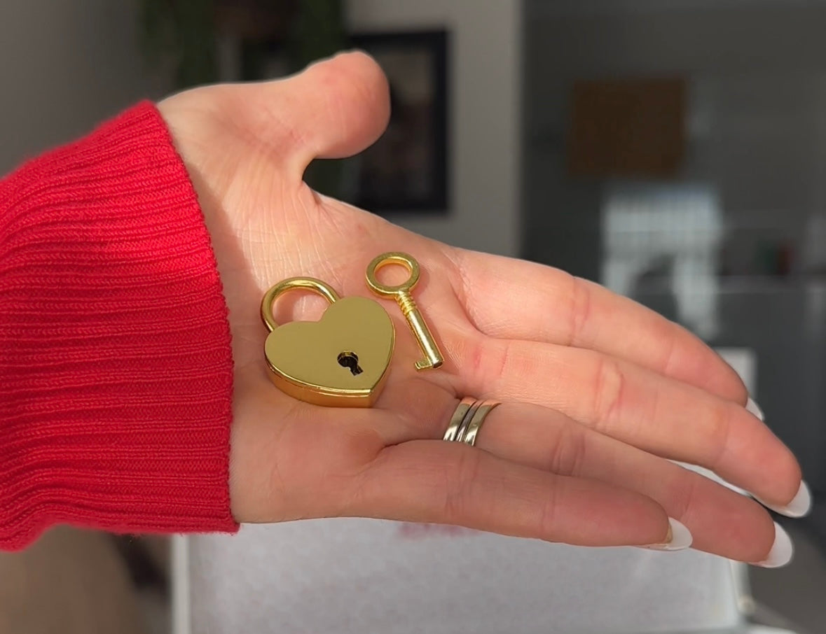 Heart Padlock & Key